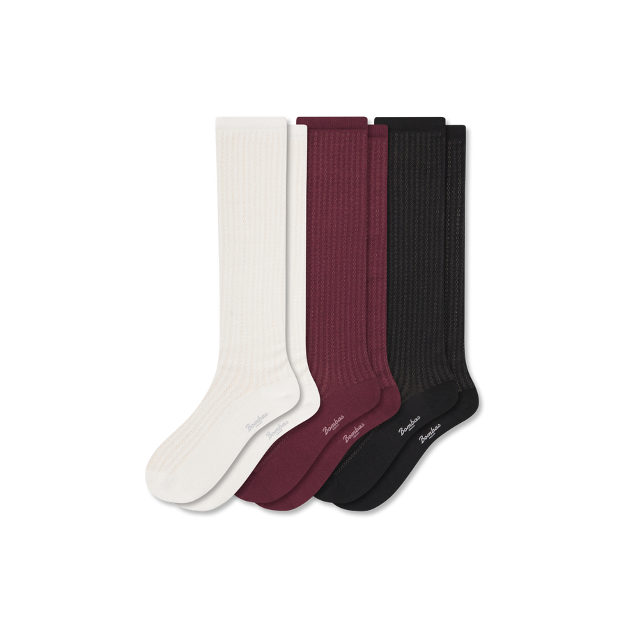 Women's Knee High Sock 3-Pack - Daily Cushion