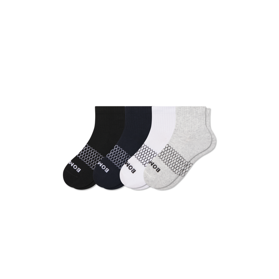 Youth Solids Quarter Sock 4-Pack - Premium Pick