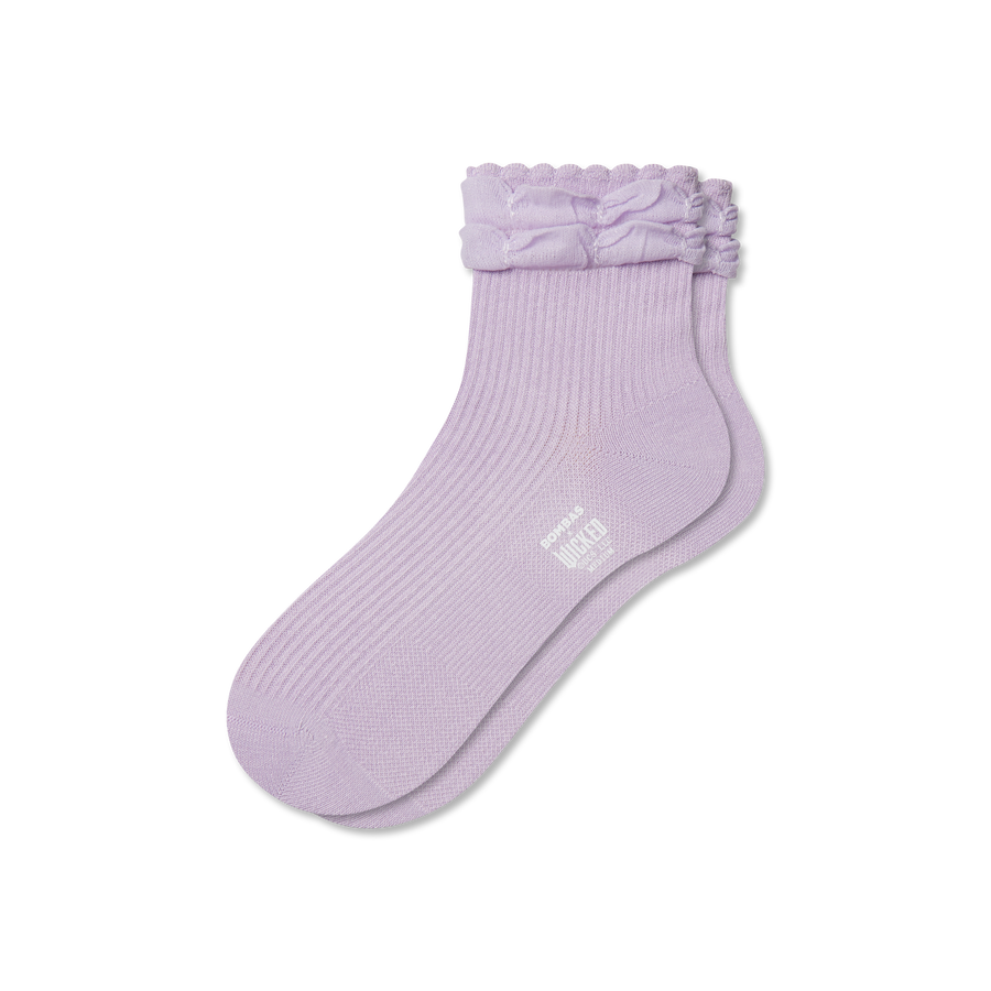 Wicked x Bombas Ruffle Quarter Socks - Travel Pair