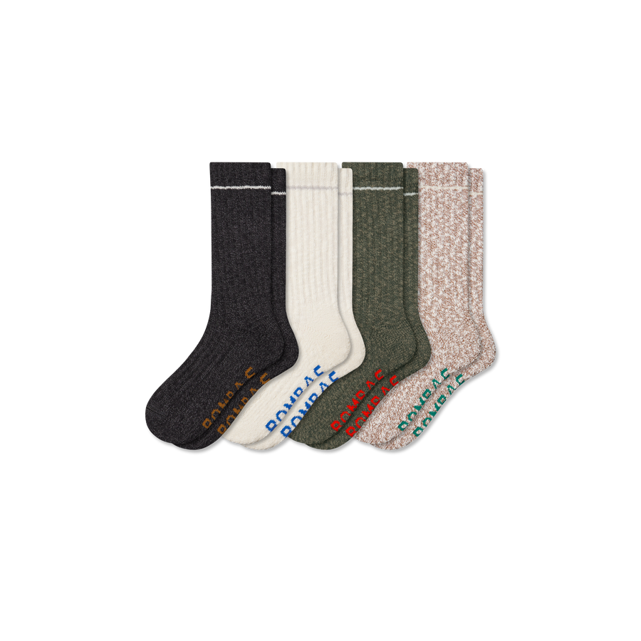Men's Chunky Ragg Calf Sock 4-Pack - Simple Style