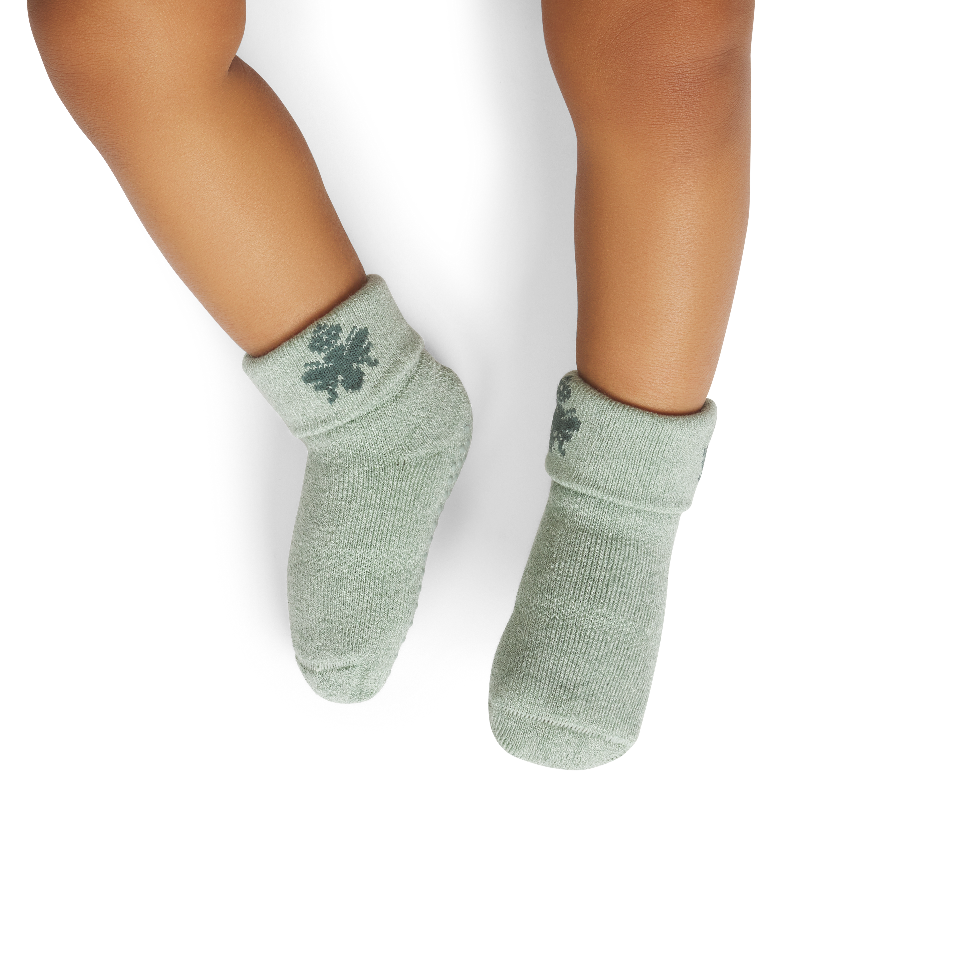 Baby Gripper Socks (6-12 Months) - easy sage BO1 [10272]