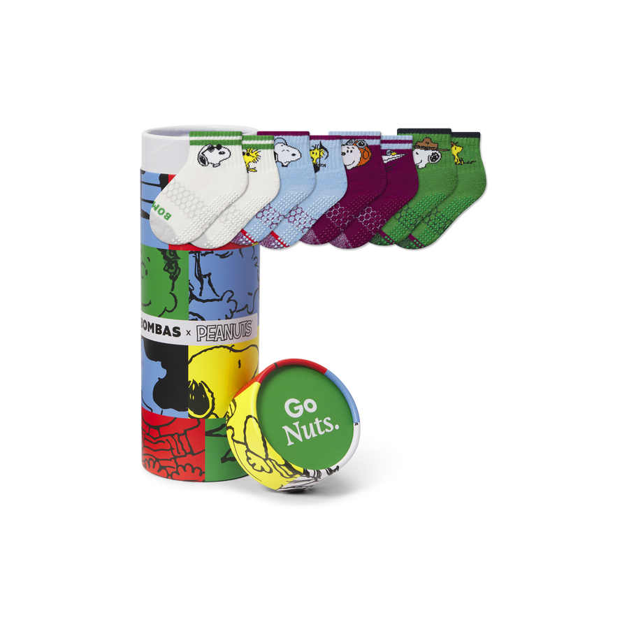 Peanuts x Bombas: Toddler Gripper Calf Sock 4-Pack Gift Box - Daily Step