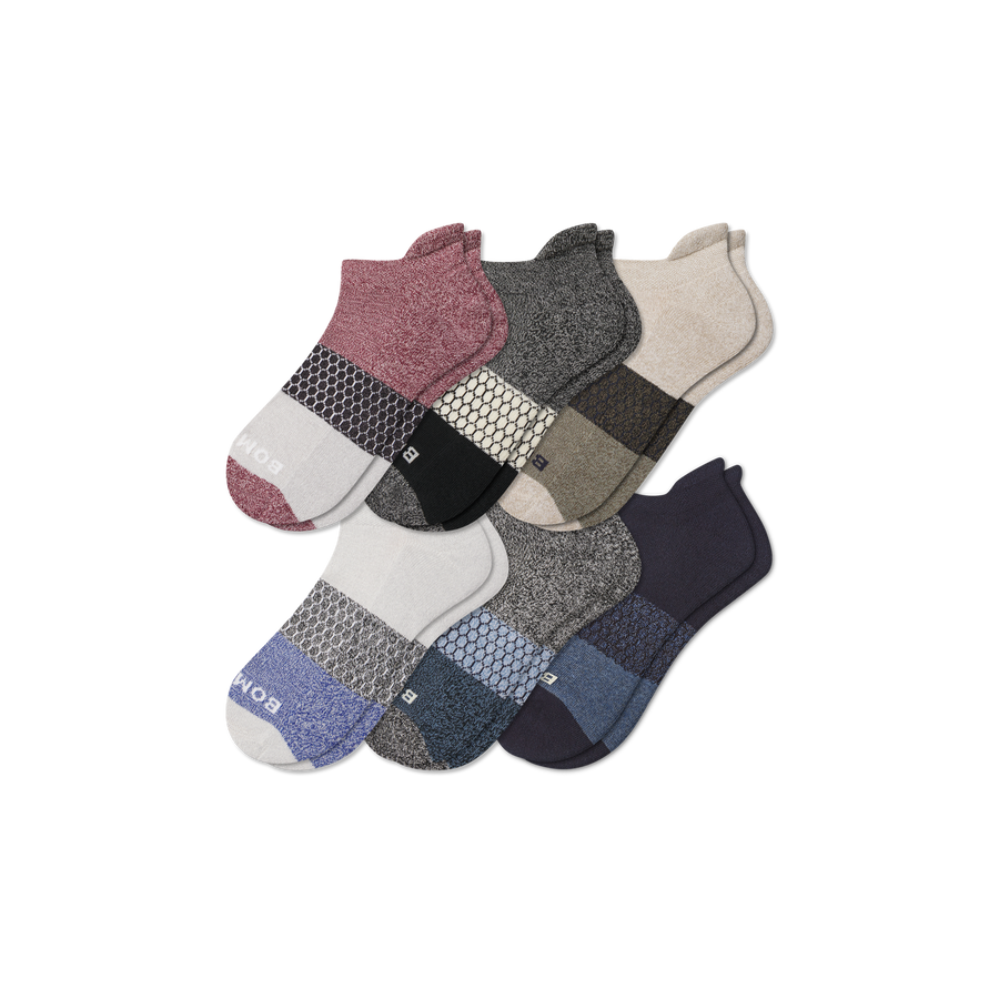 Men’s Tri-Block Ankle Sock 6-pack - Premium Pick