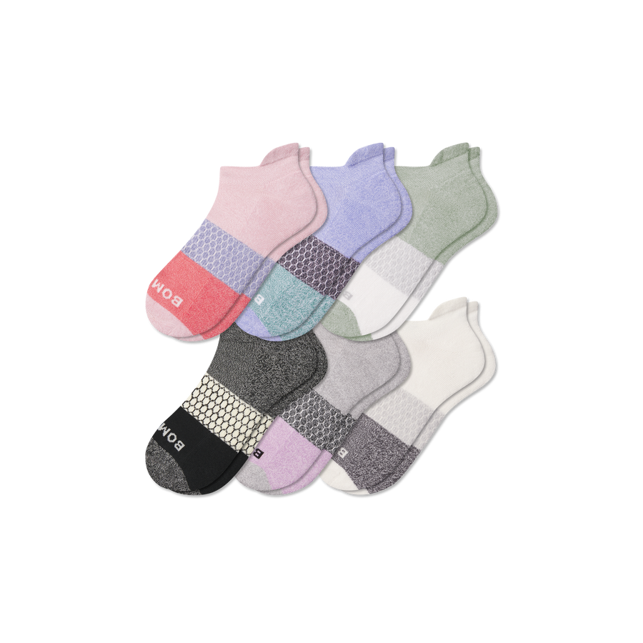 Women's Tri-Block Ankle Sock 6-Pack - Ready Pair