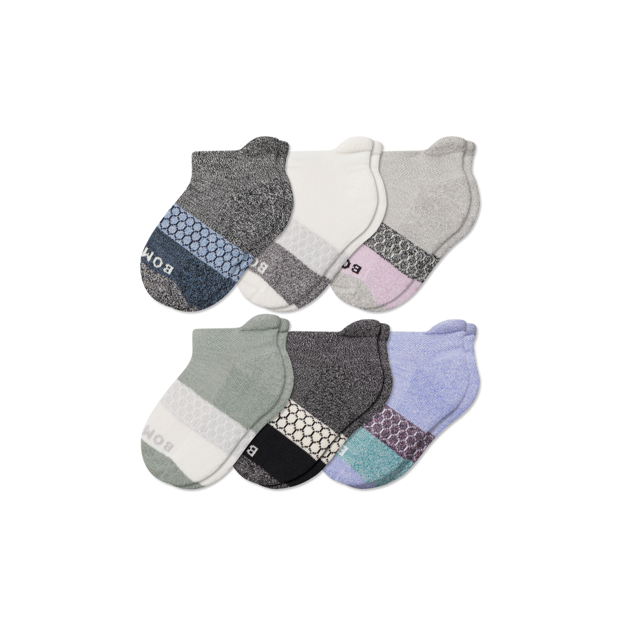 Junior Tri-Block Ankle Sock 6-Pack - Premium Pick