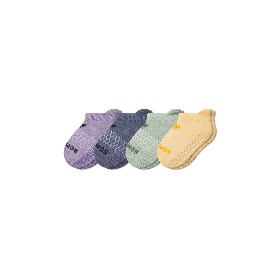 Toddler Marl Gripper Ankle Sock 4-Pack - Daily Cushion