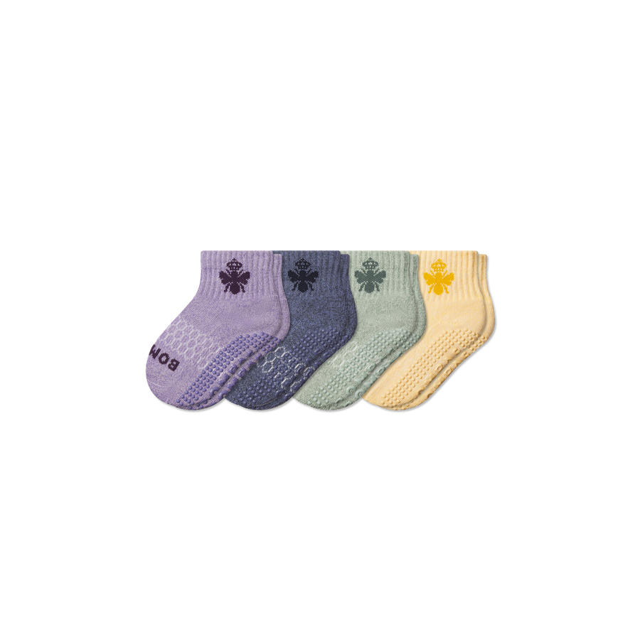 Toddler Marl Gripper Calf Sock 4-Pack - Fresh Step