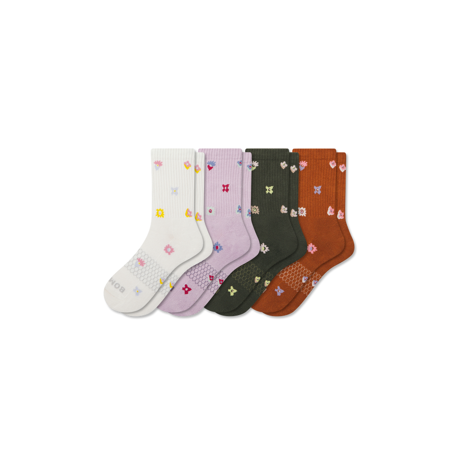 Women’s Garden Party Half Calf Sock 4-Pack - Everyday Pair