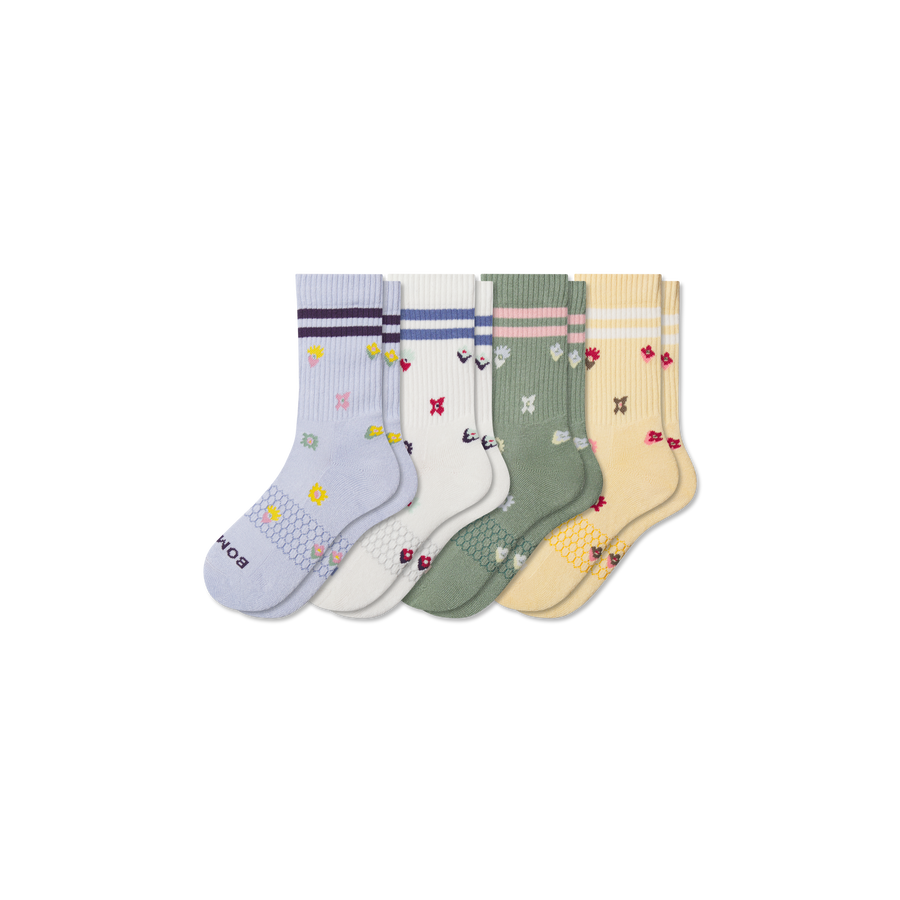 Youth Garden Party Calf Sock 4-Pack - Ready Pair