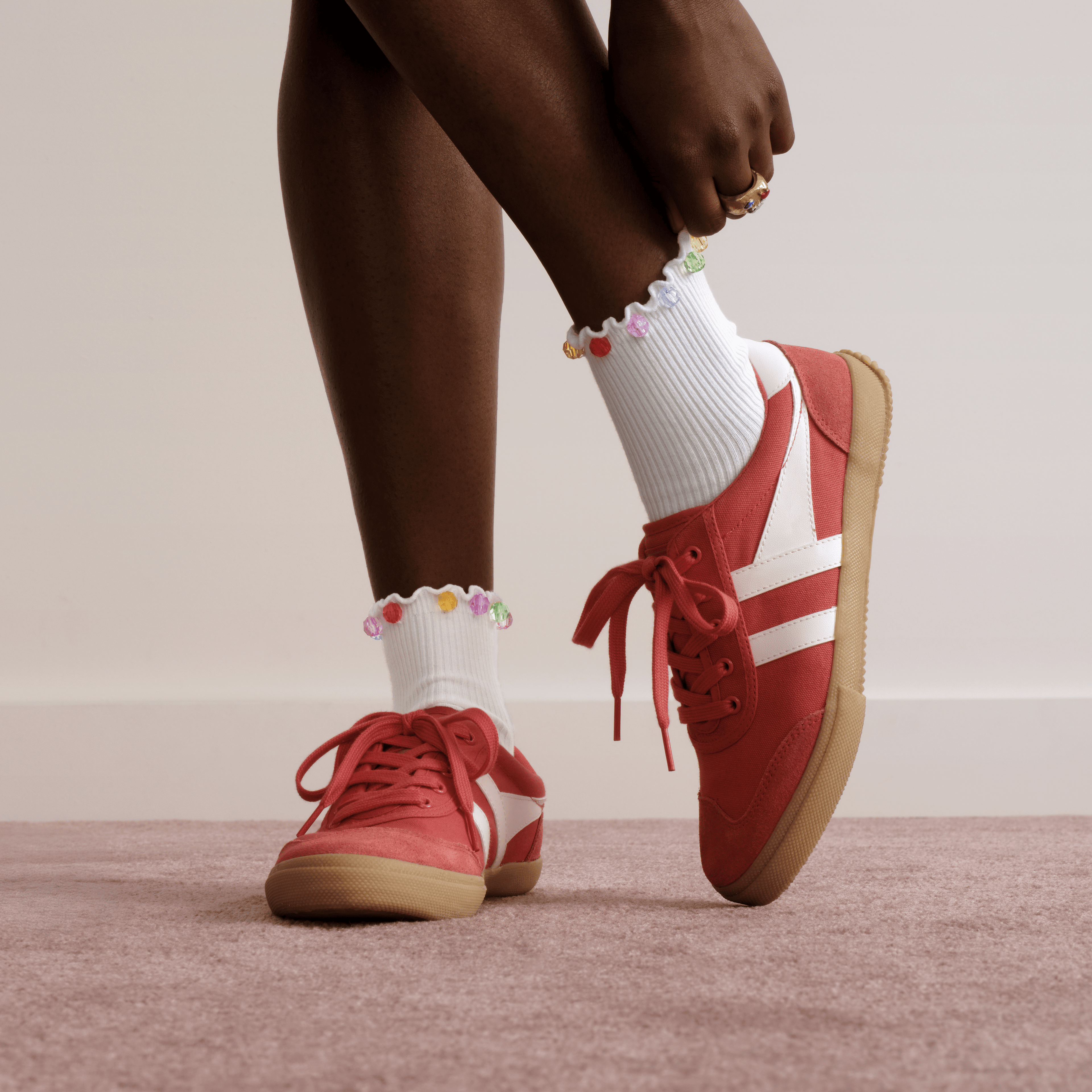 Lightweight Ribbed Quarter Socks - white [LIFESTYLE] [10657]