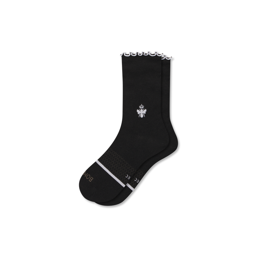 Women’s Ruffle Sport Half Calf Socks - Ready Pair