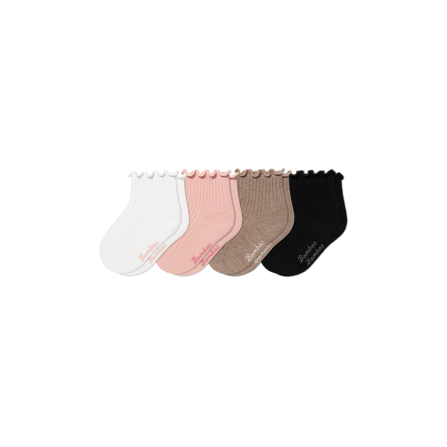 Baby Ruffle Rib Calf Sock 4-Pack (6-12 Months) - Easy Pair