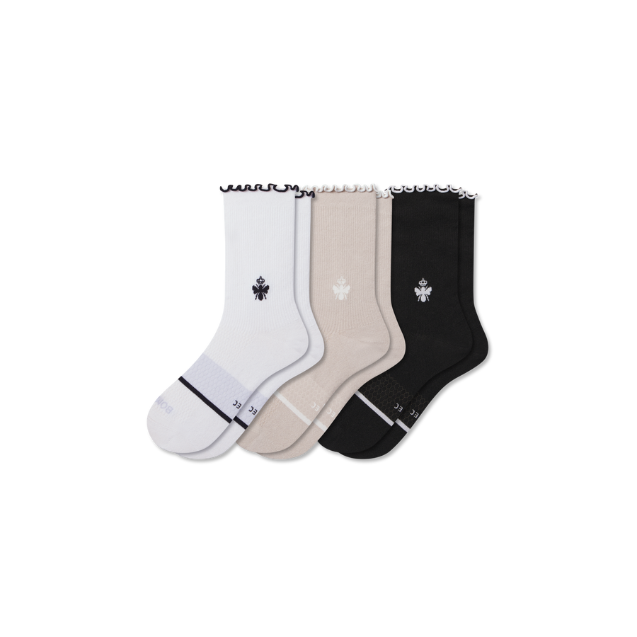 Women’s Ruffle Sport Half Calf Sock 3-Pack - Daily Pick