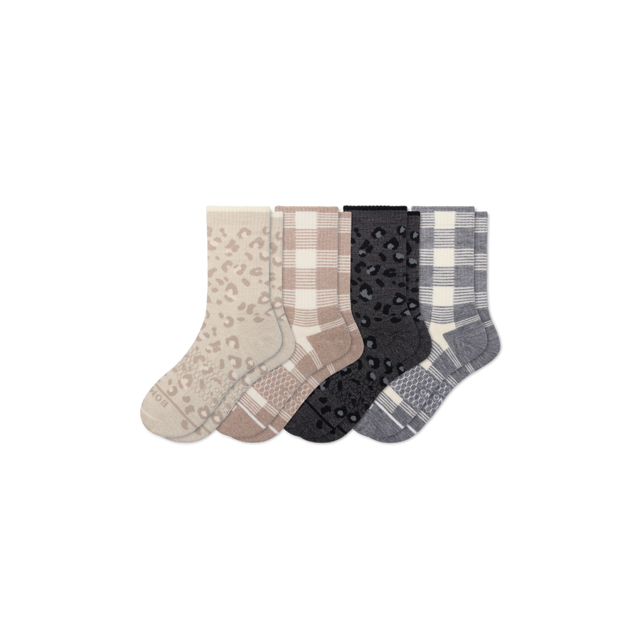 Women's Merino Wool Blend Half Calf Sock 4-Pack - Ready Pick
