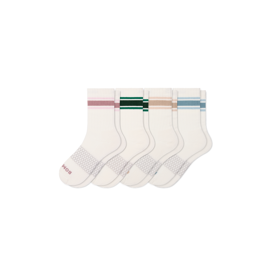 Women's Vintage Stripes Half Calf Sock 4-Pack - Daily Step