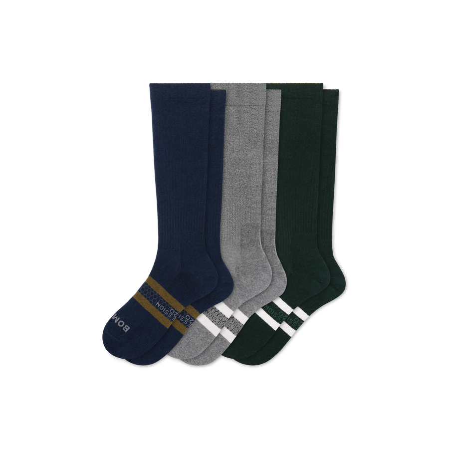 Men's Knee High Sock 3-Pack (15-20mmHg) - Daily Pick