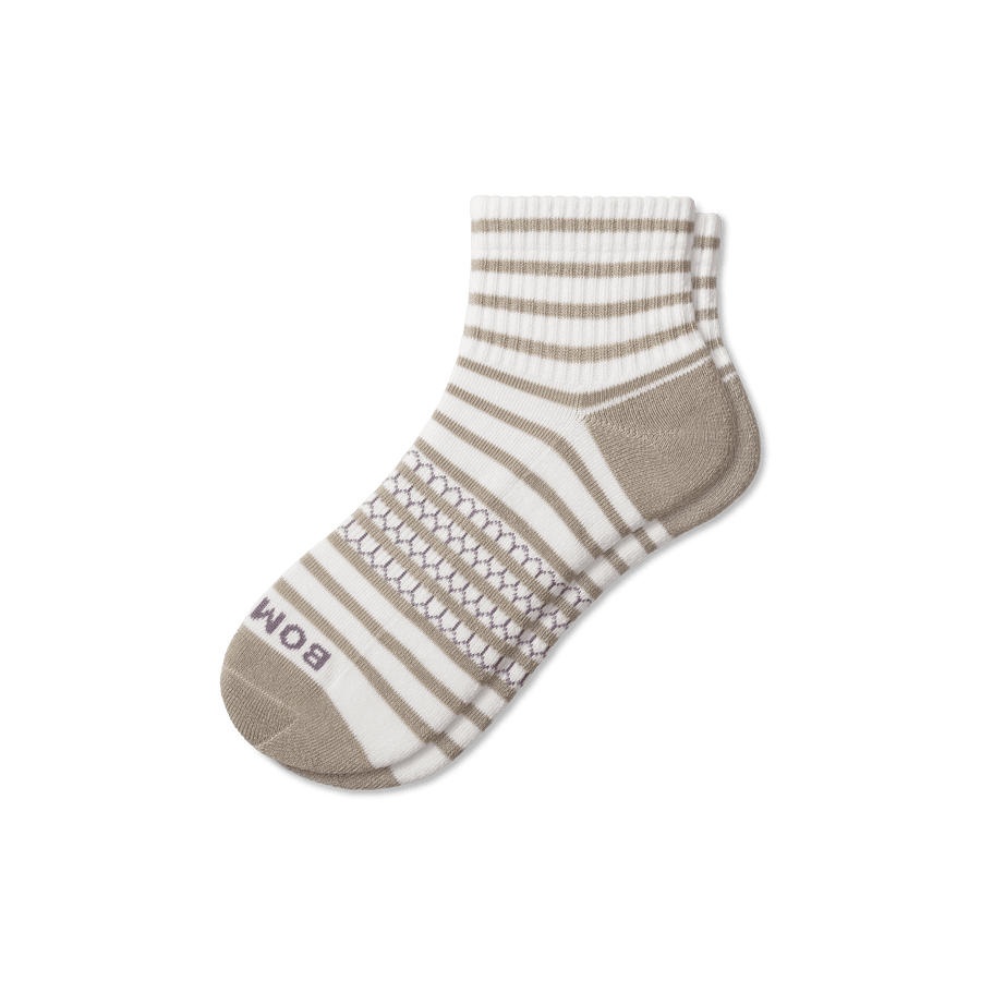 Women's Coastal Stripe Quarter Socks - Light Cushion