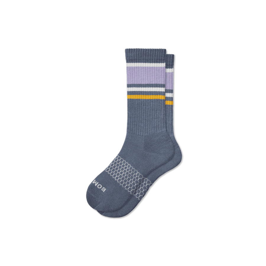 Men's Stripes Calf Socks - Soft Step