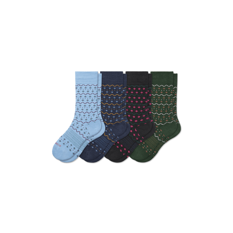Youth Dress Calf Sock 4-Pack - Daily Step