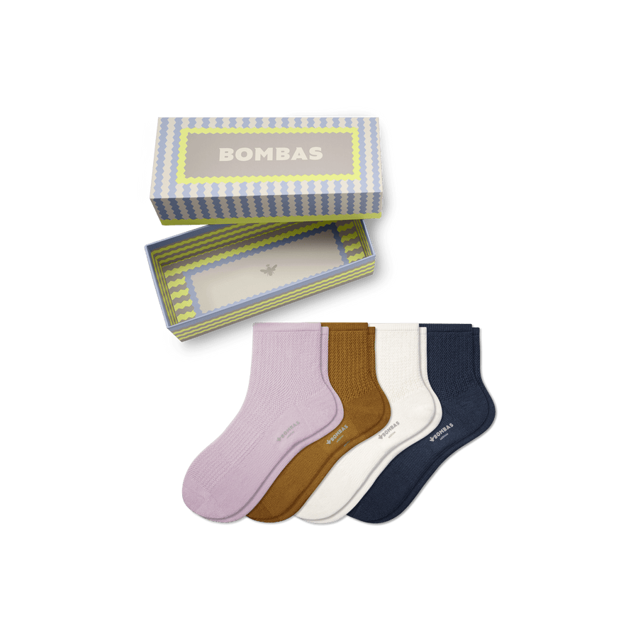 Women's Quarter Sock 4-Pack Gift Box - Fresh Choice