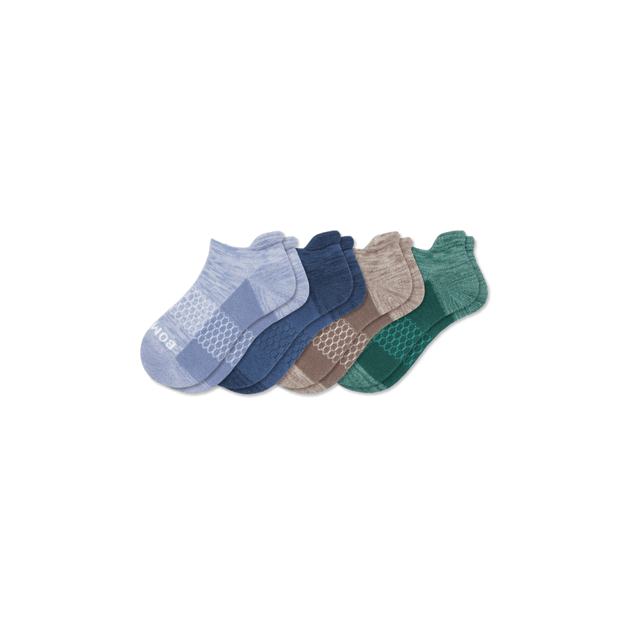 Youth Two Tone Ankle Sock 4-Pack - Premium Pick