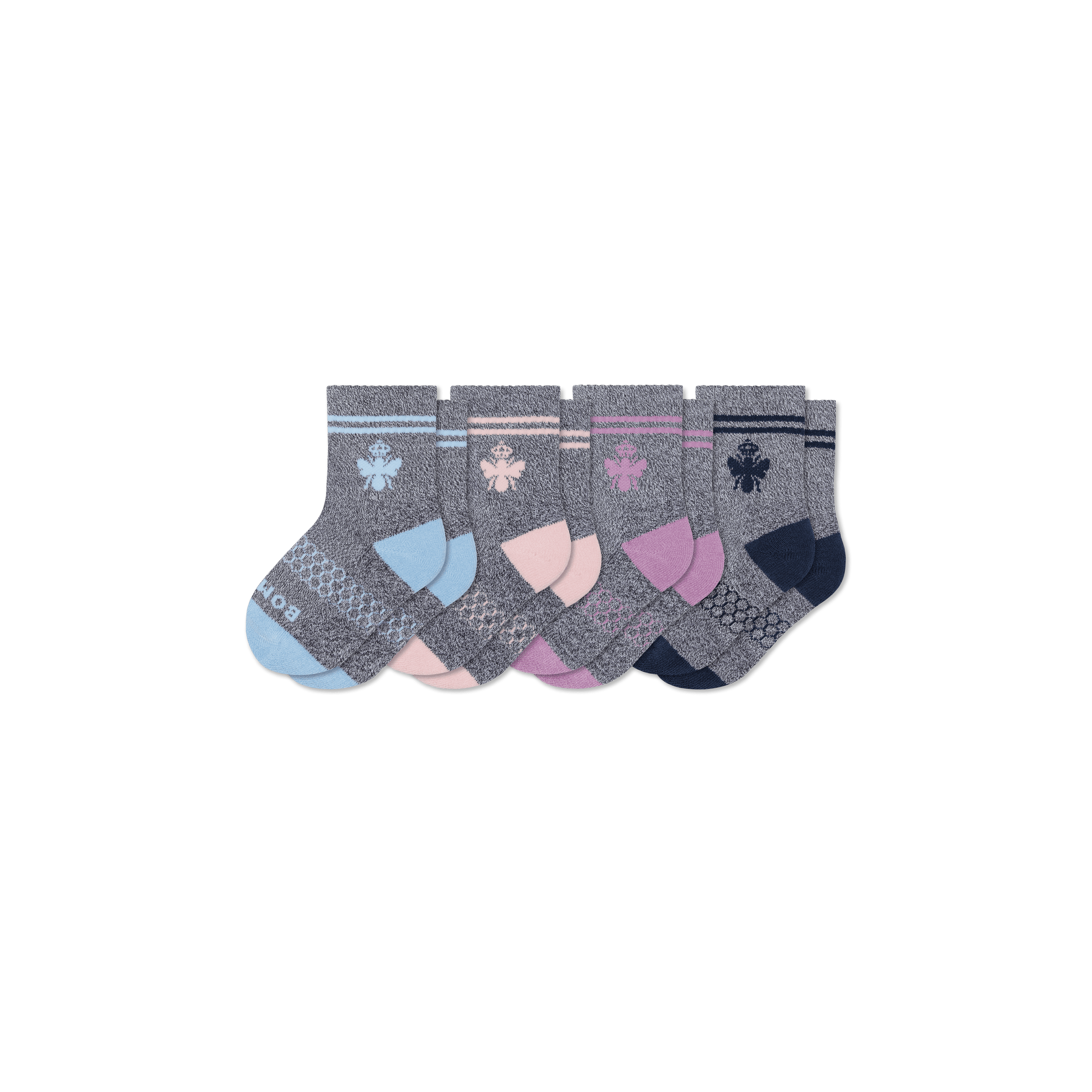 Junior Originals Calf Sock 4-Pack - Pink Logwood Mix L [8358]