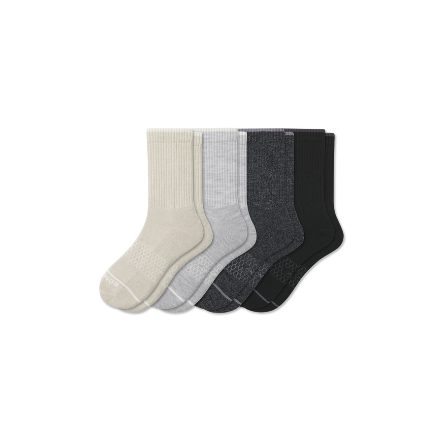 Men's Merino Wool Blend Half Calf Sock 4-Pack - Easy Choice