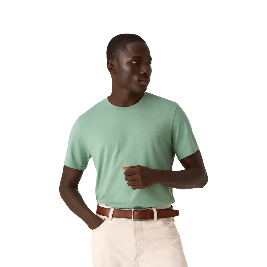 Men's Pima Cotton Crew Neck T-Shirt - Soft Support