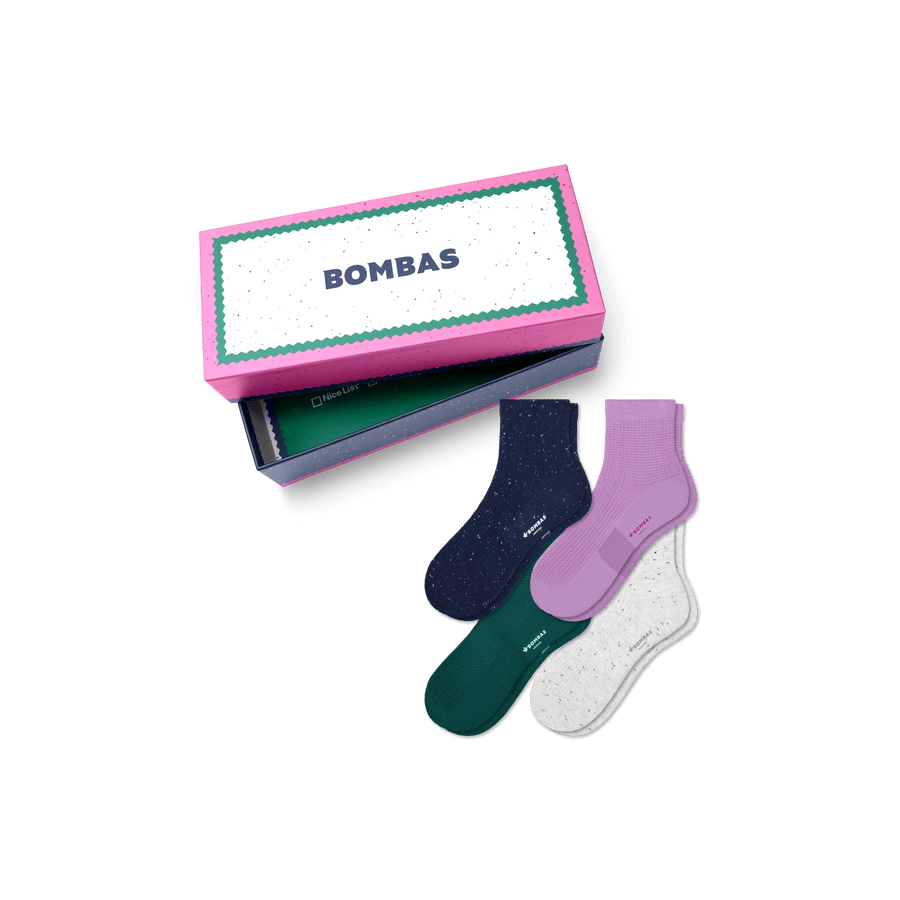 Women's Quarter Sock 4-Pack Gift Box - Daily Step