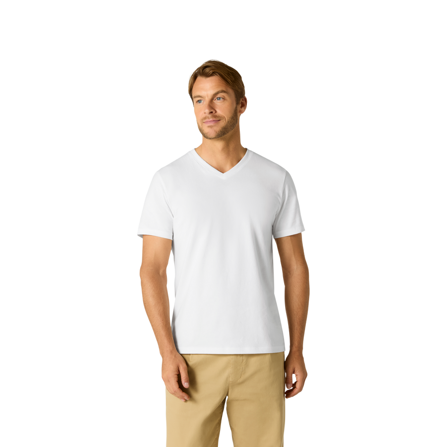 Men's Pima Cotton V-Neck T-Shirt - Modern Touch