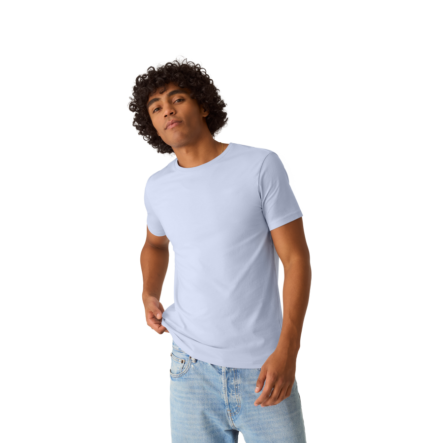 Men's Pima Cotton Slim Crew Neck T-Shirt - Simple Support