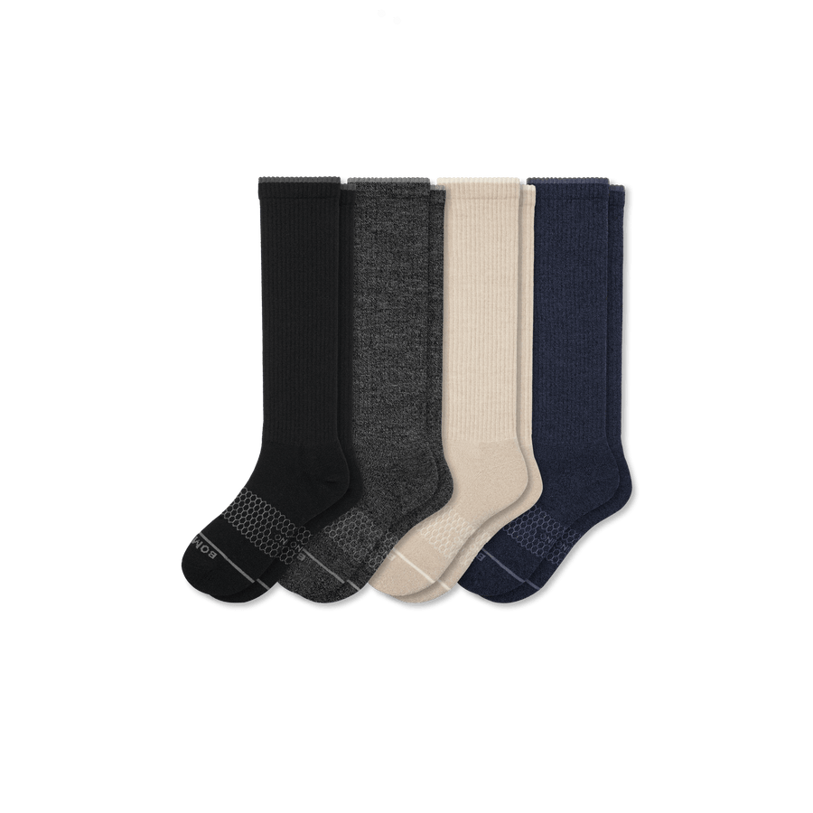 Women's Merino Wool Blend Knee-High Sock 4-Pack - Ready Pick