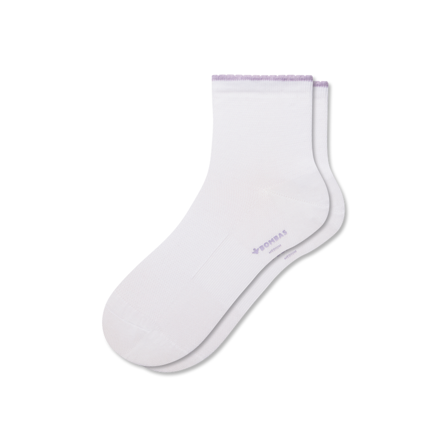 Women’s Scallop Cuff Quarter Socks - Easy Choice
