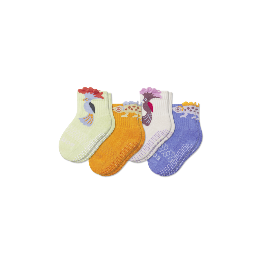 Toddler Friends Gripper Calf Sock 4-Pack - Light Cushion