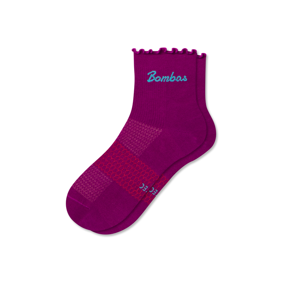 Women’s UltraLite Ruffle Sport Quarter Socks - Ready Pair