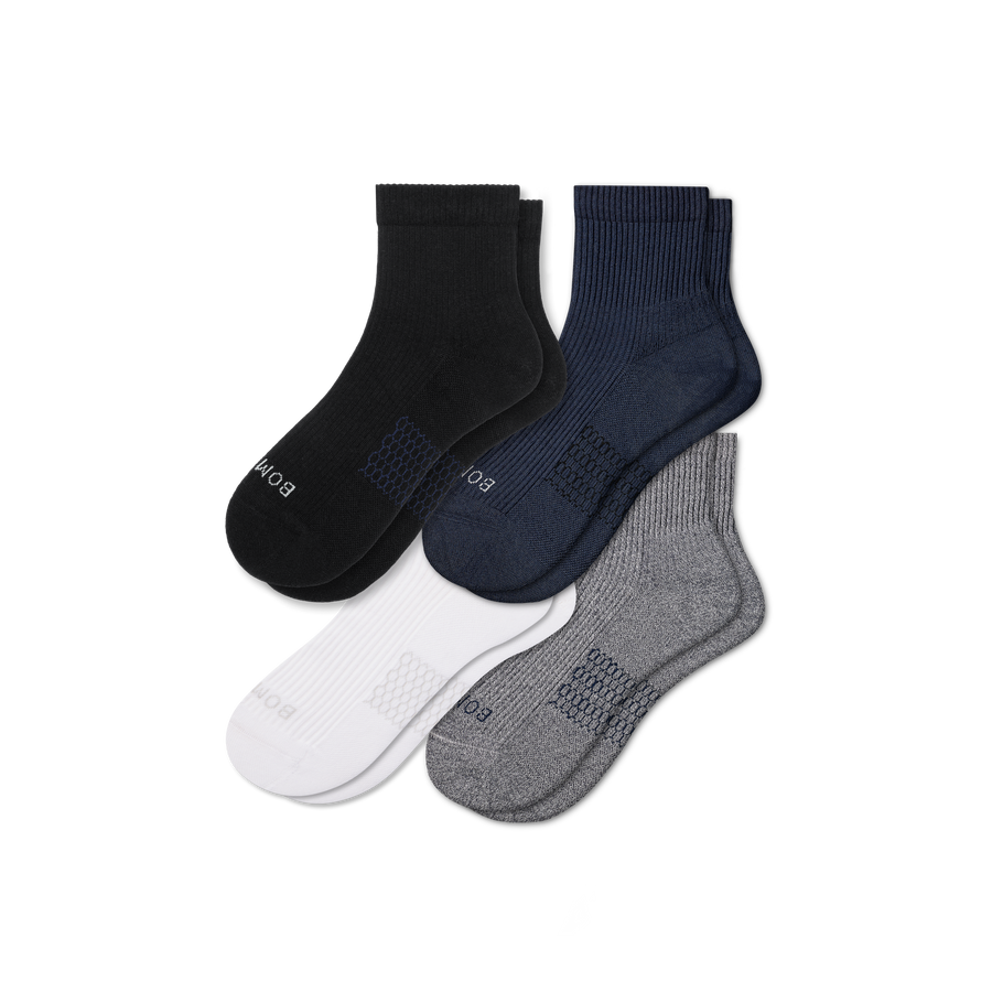 Men's Modern Rib Quarter Sock 4-Pack - Fresh Step