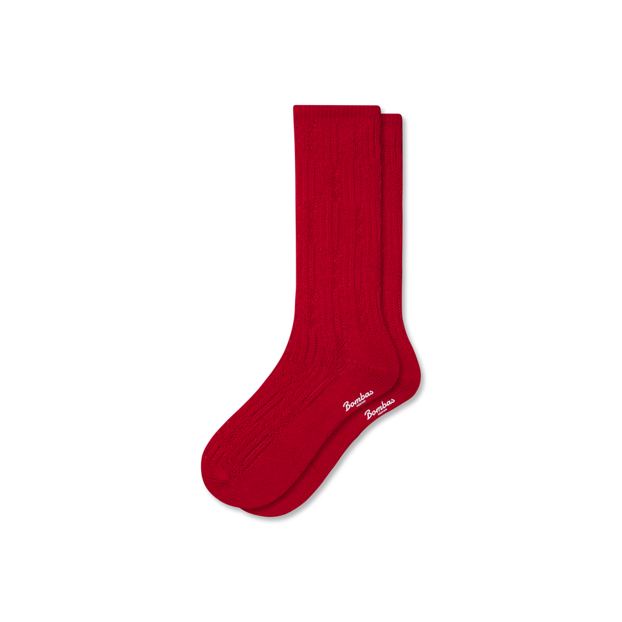 Women's Pointelle Calf Socks - Ready Pair