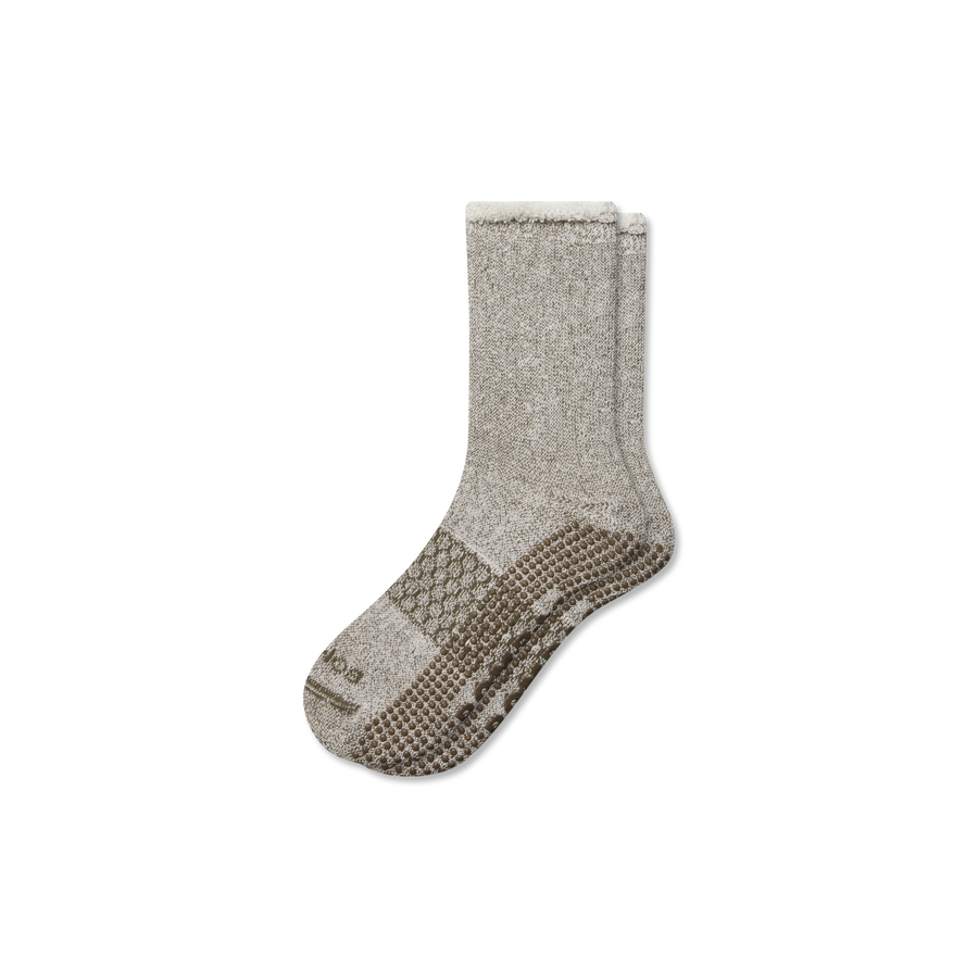 Women’s Roll-Top Merino Blend Gripper House Sock - Simple Style