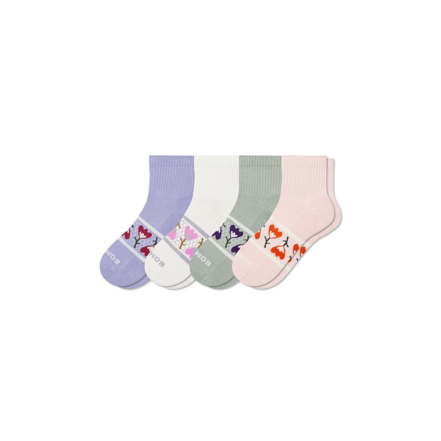 Women's Garden Party Quarter Sock 4-Pack - Easy Choice