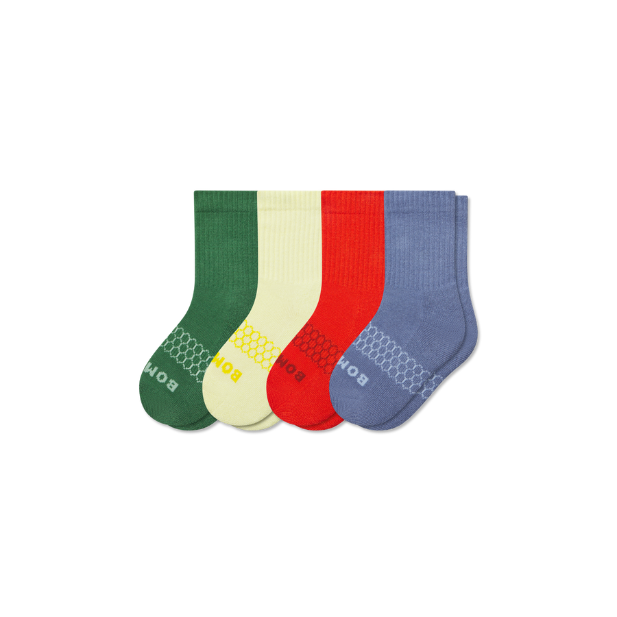 Junior Solids Calf Sock 4-Pack - Soft Step