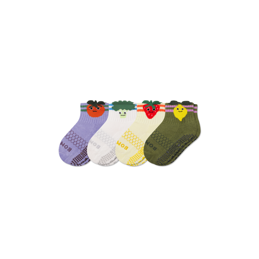 Toddler Fruits & Veggies Calf Sock 4-Pack - Essential Ready