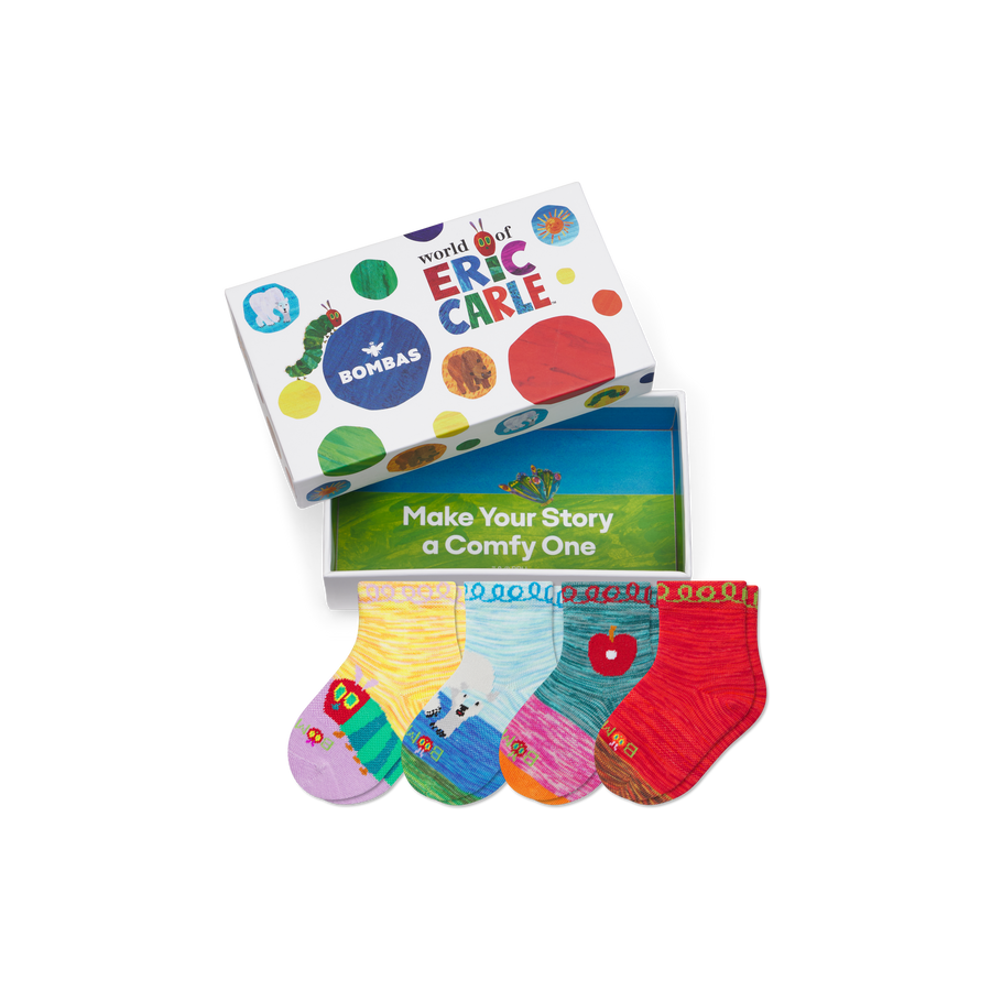 Toddler Eric Carle Calf Sock 4-Pack Gift Box - Fresh Choice