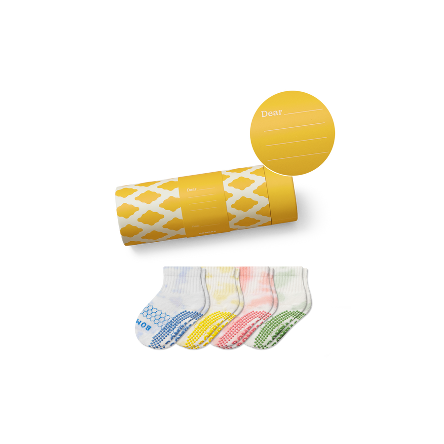 Toddler Gripper Calf Sock 4-Pack Gift Box - Clean Finish