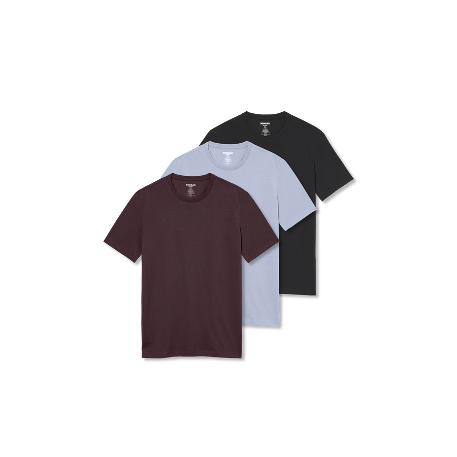 Men's Pima Cotton Slim Crew Neck T-Shirt 3-Pack - Daily Pick