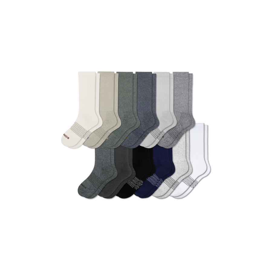 Men's Marl Calf Sock 12-Pack - Daily Step