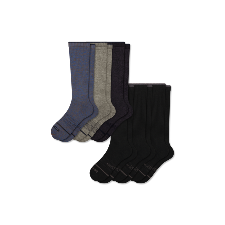 Women's Merino Wool Blend Sock 6-Pack (15-20mmHg) - Simple Style