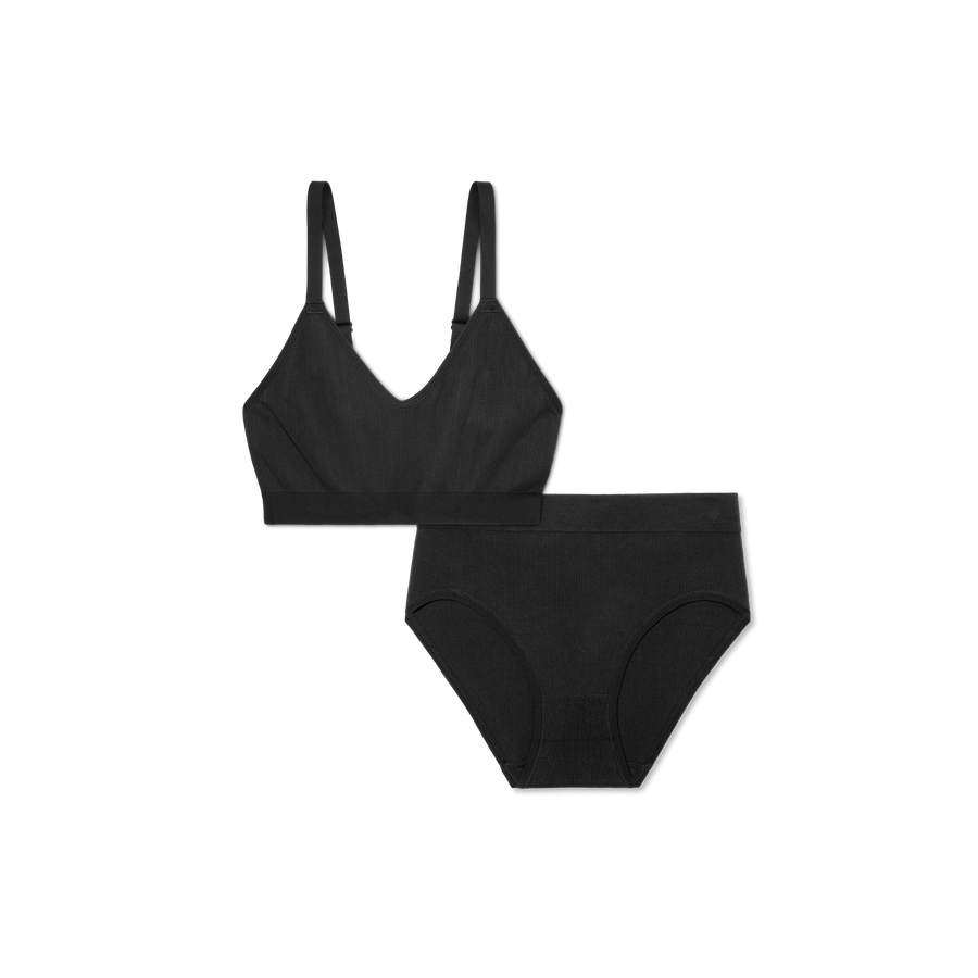 Women’s Seamless Scoop Bralette + High Rise Brief Pack - Smooth Fit