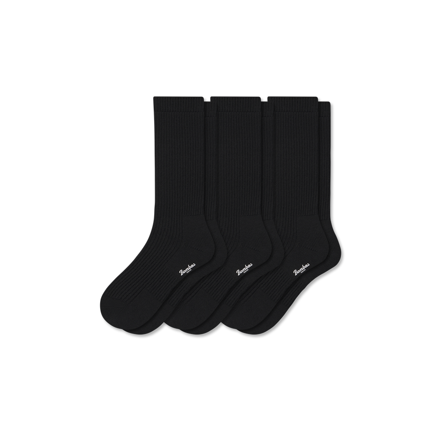 Men's Merino Blend Fine Rib Calf Sock 3-Pack - Premium Pick
