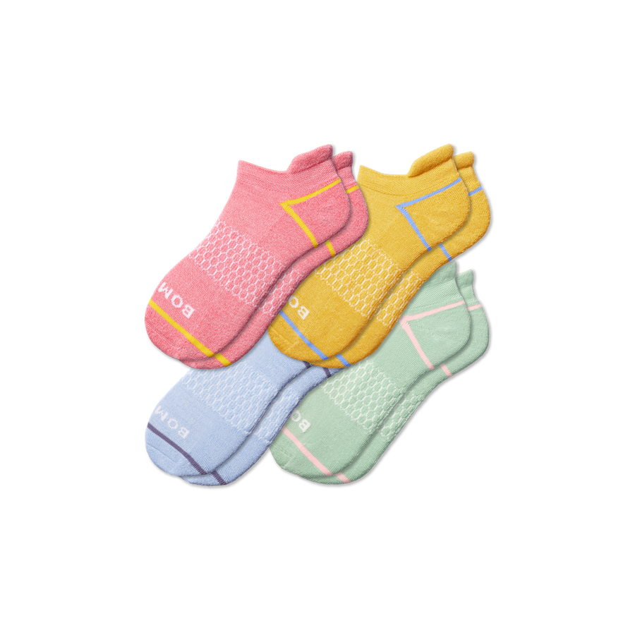 Women's Border Stripe Ankle Sock 4-Pack - Fresh Step