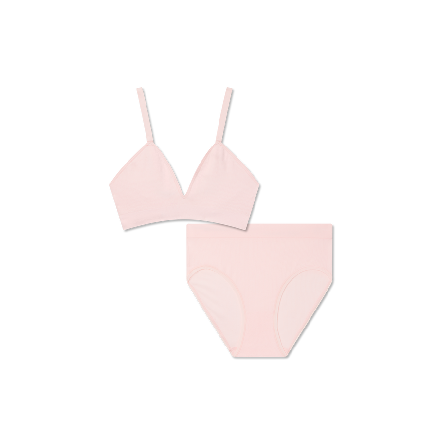 Women's Seamless Triangle Bralette + High Rise Brief Pack - Weekend Comfort